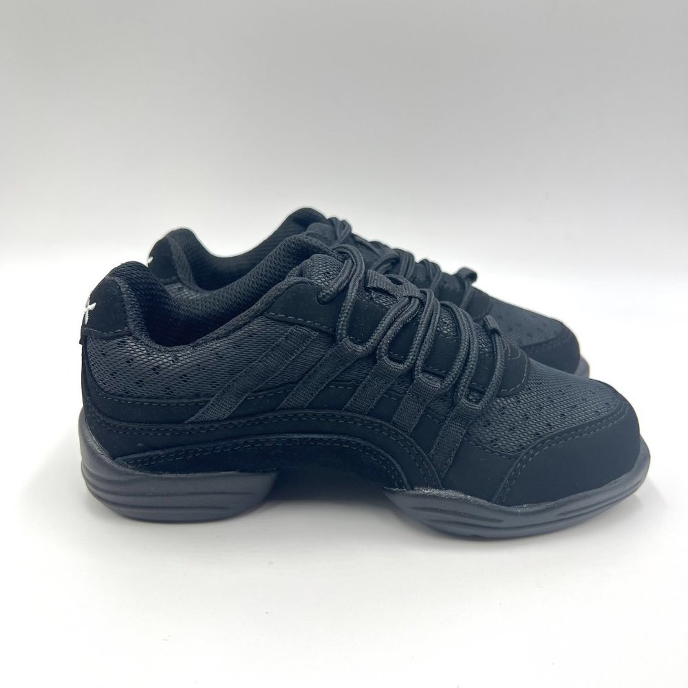 Capezio Girls Kids Size 2 DS24 Rockit Black Split Sole Dance Sneakers Shoes